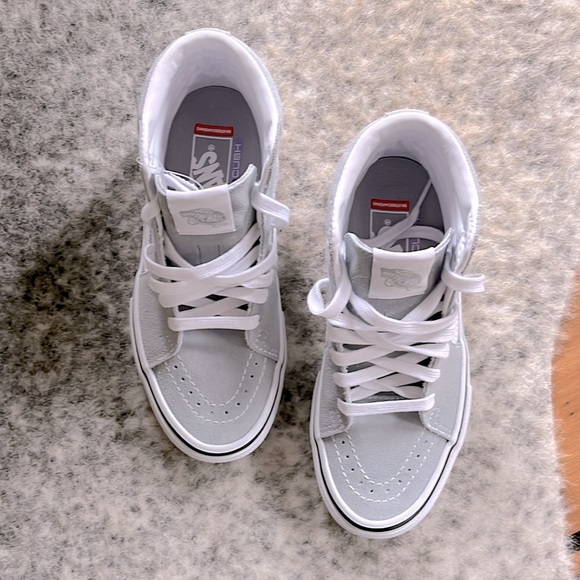 Vans Kids High-Top Sneakers - Gray and White - Picture 6 of 12